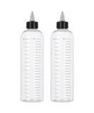 SDOOT Hair Dye Applicator Bottles - 2 Pack, 16.9oz with Twist Cap & Scale, Clear - Buy Online on SooperMarket.com