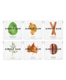 Simply Gum | Variety Pack - Peppermint, Cinnamon, Ginger, Fennel, Maple, Coffee | Synthetic Free + Aspartame Free + non GMO Assorted Original - Buy Online on SooperMarket.com