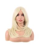 MapofBeauty 20 Long Layered Synthetic Hair Wig with Bangs - Light Blonde - Buy Online on SooperMarket.com