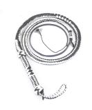 Genuine Cow Hide Leather Bullwhip 10ft 12 Plait - Black & White - Buy Online on SooperMarket.com