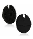 HIEERBUS Silicone Body Scrubber Gentle Exfoliating Body Scrubber in Shower Silicone Loofah with Easily Lather Bristles Long Lasting and More Hygienic Than Traditional Shower Loofah 1 Pack Black  - Buy Online on SooperMarket.com