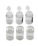 6 Pieces 10ml Mini Refillable Empty Loose Powder Bottles - Travel Cosmetic Containers for Glitter & Eyeshadow - Buy Online on SooperMarket.com