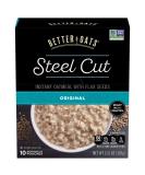 Better Oats Steel Cut Instant Oatmeal with Flax Seeds Original 11.6 Ounce (Pack of 6) - Buy Online on SooperMarket.com