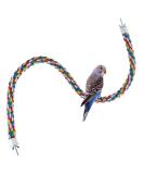 Bird Rope Spiral Parrot Climbing Rope Perch for Parrot/Budgie/Cockatiels/Parakeets (80cm Metal Nut) - Buy Online on SooperMarket.com