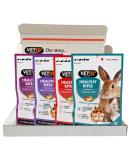 VETIQ Healthy Bites Small Animals Variety Pack 4x30g For Hamster Guinea Pig & Rabbit Treats Odour control Nutrition booster immune system care calming remedy dental care with no preservatives 30 g (Pack of 4) Variety Pack 4x30g - Buy Online on SooperMarket.com