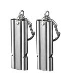 Wanyi Emergency Whistle Signal Pipe - 150DB Loud Trill Whistles (2 Pack) for Coaching Referee & Sports | Durable Stainless Steel Keychain - Buy Online on SooperMarket.com