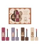 Domality 4pcs Bunny Rabbit Lip Gloss Set | 4 Colors Matte Velvet Mousse Liquid Lipstick | Long Lasting & Waterproof Lip Makeup Kit - Buy Online on SooperMarket.com
