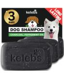 Kelebs Sensitive Dog Shampoo | Vegan Lavender & Oatmeal Soap | Natural Care for Puppies & Dogs | 3 Pack Charcoal - Buy Online on SooperMarket.com