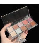 Go Ho 10 Color Glitter Eyeshadow Palette - High Pigmented Korean Makeup for Stunning Diamond Eyes - Waterproof Galaxy Sky Sparkle Shades - Buy Online on SooperMarket.com