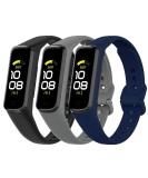 Tkasing Soft Silicone Replacement Bands for Samsung Galaxy Fit 2 - Pack of 3 Solid Color Bands for Men and Women - Buy Online on SooperMarket.com
