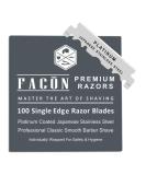 100 Facn Platinum Japanese Stainless Steel Single Edge Razor Blades for Professional Barber Straight Razor - 200+ Shaves - Buy Online on SooperMarket.com