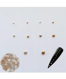 Nail Angel Metal Studs- Gold & Silver Round Studs- 1000pcs/bag (10011) - Buy Online on SooperMarket.com