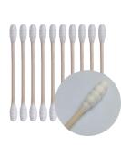 Wooden Stick Cotton Swabs 800 Count - Double Spiral Tipped - Sturdy Handle - Multipurpose - Buy Online on SooperMarket.com