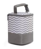 LCY Insulated Baby Bottle Cooler Bag - Grey & White Waves | Fits 4 Bottles | Hanging Strap Included - Buy Online on SooperMarket.com