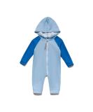BONVERANO Baby Boys Swimsuit | UPF 50+ Full Zip Hooded One Piece | 6-9 Months Blue - Buy Online on SooperMarket.com
