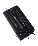 Purple Dragon 7.0 inch Rhinestone Pet Grooming Scissors Set - Dog Hair Cutting & Thinning Shears - Buy Online on SooperMarket.com