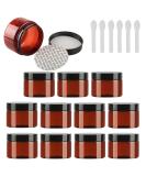 Tianzd 12 Pack 150ml Brown Plastic Cream Cans with Black Lid & 6 Spatulas - Perfect Empty Cosmetic Containers & Screw Box Tin Cans for Skincare - Buy Online on SooperMarket.com