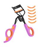 WALRACE eyelash pliers premium eyelash tongues for most eyelashes curved two-tone handle slim eyelash pliers natural and durable eyelash pliers for women (orange-violet handle) - Buy Online on SooperMarket.com