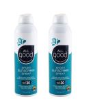 All Good Sport Sunscreen Spray 6 oz 2-Pack - SPF 30 UVA/UVB Broad Spectrum, Water Resistant, Zinc, Calendula, Aloe - Coral Reef Friendly - Buy Online on SooperMarket.com