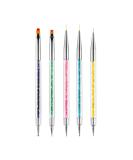 Rnitle Nail Art Fineliner Brush Set (5 Pieces) - Professional Detail Brushes for Nail Design & Painting | Perfect for Salons & Nail Care - Buy Online on SooperMarket.com