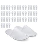 Juvale 24 Pairs Disposable House Slippers for Guests Bulk Pack for Hotel Spa Shoeless Home White Closed Toe (US Men Size 10 Women 11) - Buy Online on SooperMarket.com