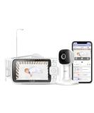 Hubble Connected Nursery Pal Skyview Smart Video Baby Monitor with 5 Inch Screen, Night Vision, Two-Way Talk, and Room Temperature Sensor - WiFi Camera with Cot Mount and Smartphone App - Buy Online on SooperMarket.com