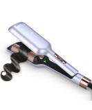 32mm Aima Beauty Twins Mermaid Hair Waver - Anti-Scald Curling Iron for Beach Waves | 1.25 Inch Dual Barrel | Fast 15S Heating - Perfect for All Hair Types (Light Purple - Buy Online on SooperMarket.com