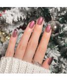 24PC Short Holographic Red Fake Nails Set with Glue - Elegant Touch Press On Nails for Women - Perfect for Party Daily Wear (JP1979) - Buy Online on SooperMarket.com