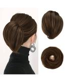 BARSDAR Hair Bun Ponytail Extension, Straight Synthetic Hairpiece Fully Short Ponytail Bun Extensions Hair Accessories Elastic Easy Scrunchie for Women(Darker Brown mixed Auburn) 1 Count (Pack of 1) Darker Brown mixed Auburn - Buy Online on SooperMarket.com