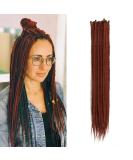 20 inches 20 strands/pack synthetic dreadlocks extensions thin 0.6cm crocheted braided hair soft dreads one-sided dreadlocks reggae hip-hop hippie style 350# 20inch-a color 350# - Buy Online on SooperMarket.com