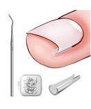 Bezox set for correction of ingrown toenails - 40 pieces of pain -free toenail smoothing strips with toe nail lifter - simple tool set for ingrown toenails silver - Buy Online on SooperMarket.com