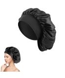 Silk Hair Wrap for Sleeping Silk Hair Bonnet 1pcs Night Sleep Cap Silk Bonnet for Women Girls Hair Care Sleeping Head Cover Elastic Hat Hair Bonnet for Black Hair Curly Hair. - Buy Online on SooperMarket.com