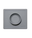 ezpz Happy Bowl (Gray) - Silicone Suction Bowl with Built-in Placemat for Toddlers - Dishwasher Safe Grey - Buy Online on SooperMarket.com
