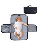 Gloppie XXL Waterproof Baby Wrap & Changing Pad - Compact Diaper Mat for Babies & Toddlers | Portable Travel Winding Mat - Black - Buy Online on SooperMarket.com