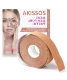 Akissos Facial Myofascial Lift Tape Face Lift Tape Face Toning Belts Anti Wrinkle Patches Anti Freeze Stickers Neck Lift Tape Unisex For Firming and Tightening Skin 2.5cm*5m 1 Roll - Buy Online on SooperMarket.com