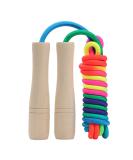 Skipping rope for children 260 cm adjustable skipping rope for children with wooden handle skipping rope for boys and girls - Buy Online on SooperMarket.com