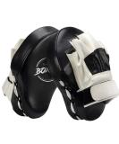 Valleycomfy Boxing Curved Focus Punching Mitts- Leatherette Training Hand Pads Black White - Buy Online on SooperMarket.com