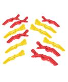 Professional Hairdresser Clips - 12PC Plastic Hair Clips Set | Black & Colorful Combi-Clip Hair Terminals for Women - International Shipping Available - Buy Online on SooperMarket.com