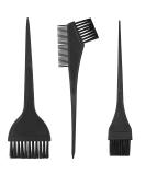 3 Pcs Hair Coloring Brushes Hair Dye Brushes Tool Set Double-sided Hair Dying Combs Brushes Set for DIY Hair Coloring Dyeing Salon Brushes - Black - Buy Online on SooperMarket.com