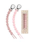 Kowlone Silicone Dummy Clip - Binky Holder for Teething Baby - Quartz Pink - Buy Online on SooperMarket.com