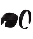 Black Satin Covered Headbands for Women or Teens - 24 Pack (4.8 x 5.75 x 1 In) - Buy Online on SooperMarket.com