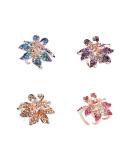 Ruihfas 4Pcs Fashion Crystal Leaf Style Mini Bangs Clips Small Rhinestone Hair Claws Hairpins for Women Girls 1.10 0.59 inch - Buy Online on SooperMarket.com