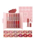 Matte Liquid Lipstick Set - 12 Colors Velvet Waterproof Lipstick & Lip Plumper | Long-Lasting Makeup Gift Box - Buy Online on SooperMarket.com