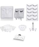 Premium Eyelash Extension Kit - 3 in 1 Practice Tray & 5 Pairs Training Lashes for Beginners - Includes 100pcs Classic Individual Lashes & Glue Cups - Buy Online on SooperMarket.com