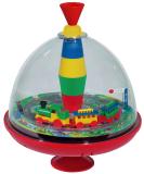 Lena 52120 - Panorama ride Railway 19 cm plastic flywheel classic pumping roundabout music circle with locomotive gyro with a standstill toy scout for children from 18 months - Buy Online on SooperMarket.com