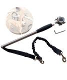 T Tocas Stainless Steel Bicycle Dogs Leash - Walk & Ride with Hands Free Pet Training Lead Comfortable Silicone Handle Black Handle - Buy Online on SooperMarket.com