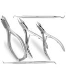 Pedicure nail clippers head cutter corner clippers cuticle clippers set including 2 corner lifters - Buy Online on SooperMarket.com