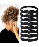 MILAMIYA 8PCS High Elasticity Snap Hair Ties for Thick Hair Natural Curly Hair and Braids| Connectable Hair Rope | No Slip Adjustsble hairband for Puff Ponytail (8 Count -Pack of 1) Black-8 Count (Pack of 1) - Buy Online on SooperMarket.com