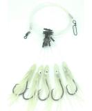 Glow Squid Deep Drop Tilefish Rig, Excellent for Deep Drop Fishing for Tilefish, Grouper, Snapper, Bottom Fishing Rig 5 Hook - Buy Online on SooperMarket.com