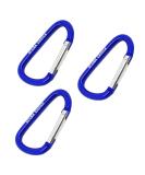 Scuba Choice Aluminum Safety Spring Hook Carabiner (3-Pack) 2-5/8 Blue - Boat Marine Clip - Buy Online on SooperMarket.com